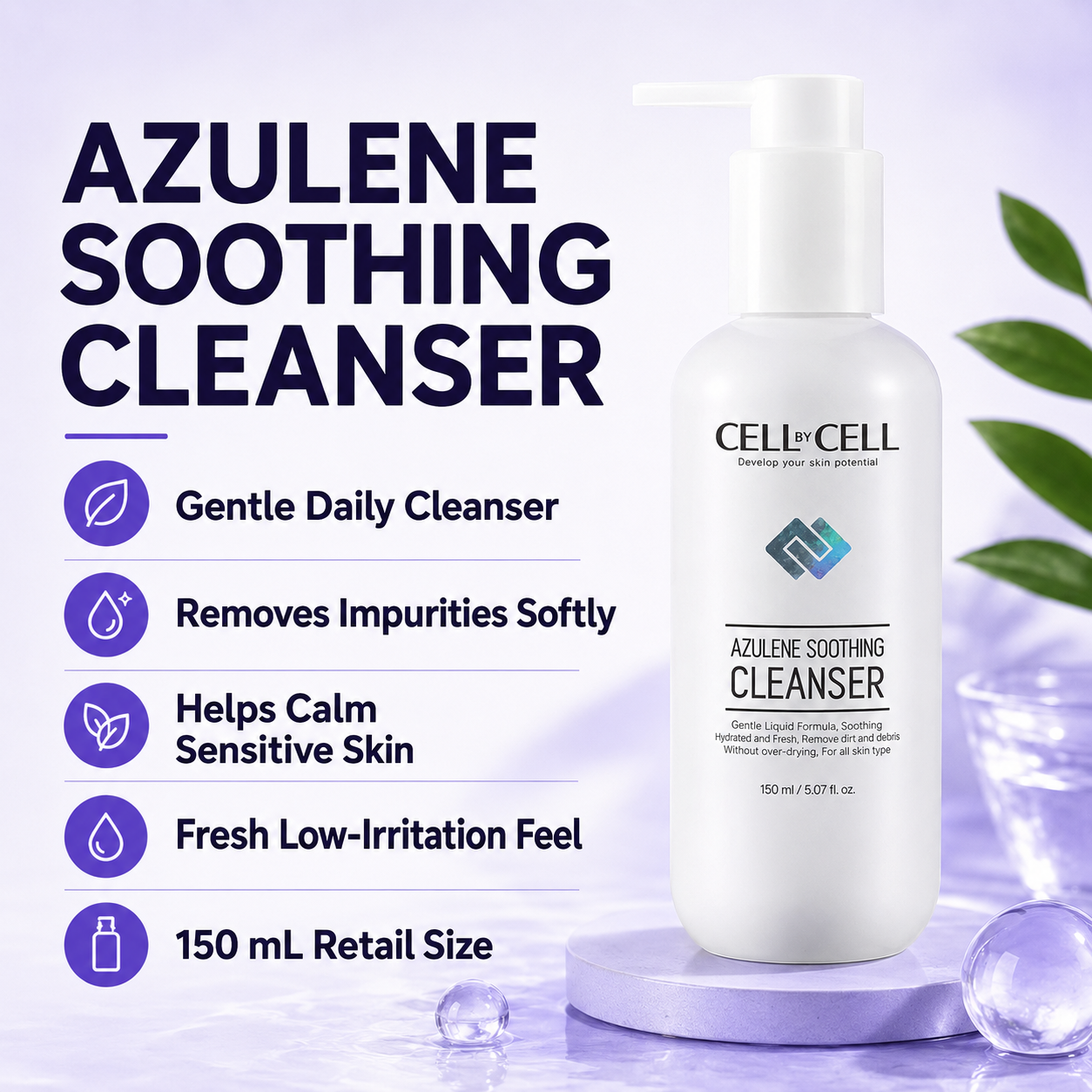 Cell By Cell AZULENE  SOOTHING CLEANSER (150ml)