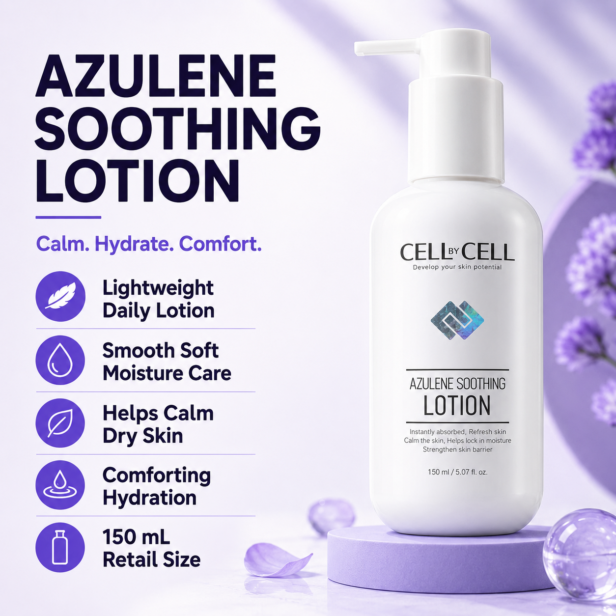 Cell By Cell AZULENE  SOOTHING LOTION (150ml)