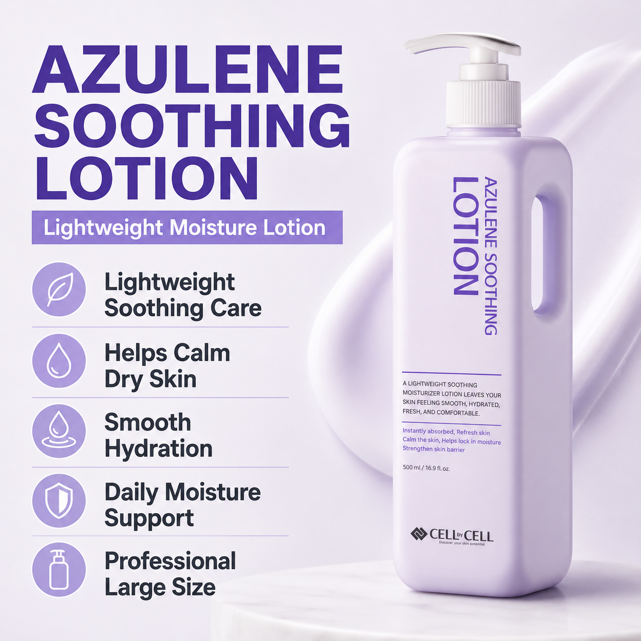 Cell By Cell AZULENE  SOOTHING LOTION (500ml)