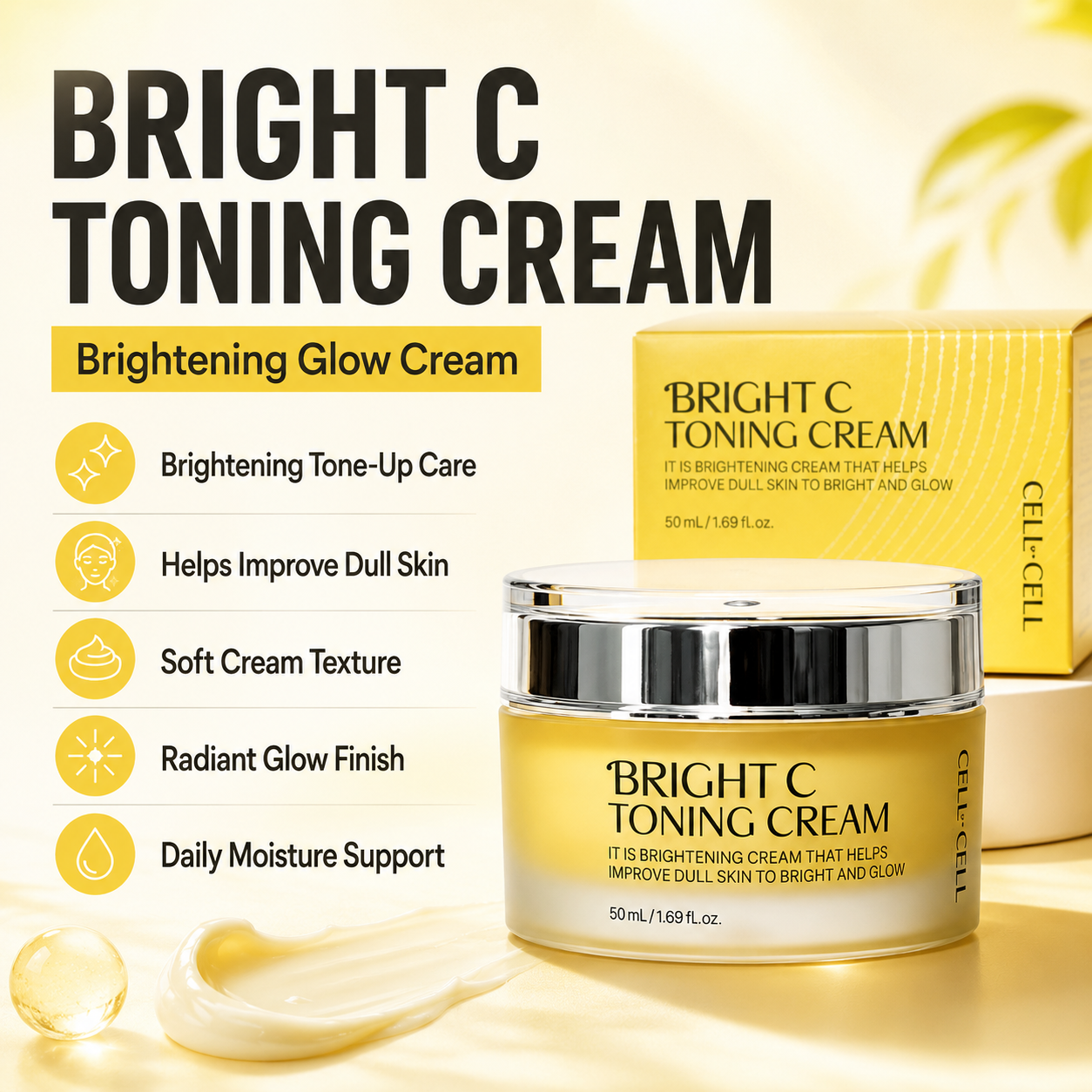 Cell By Cell BRIGHT C TONING CREAM (50g)