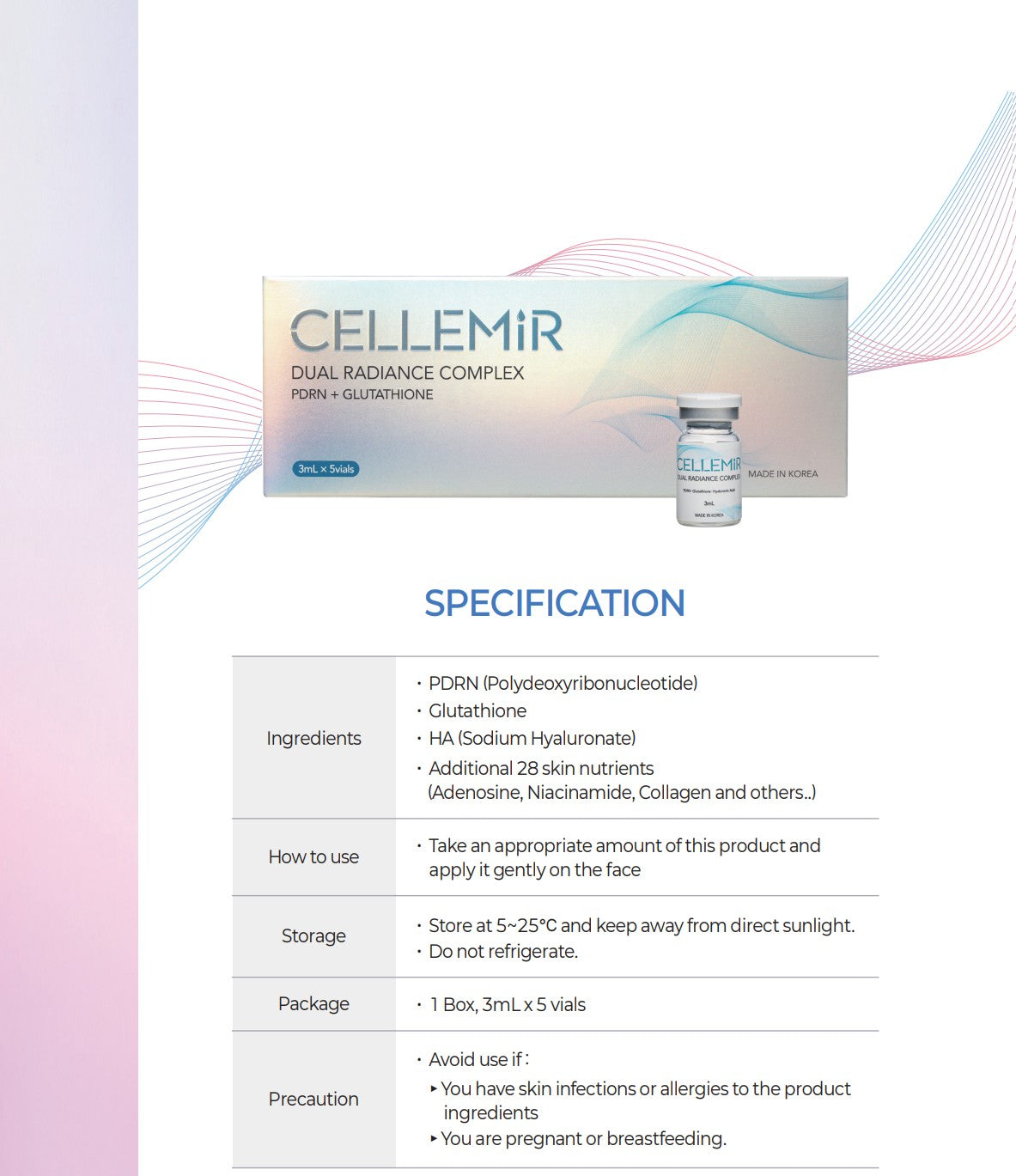 PDRN Glutathione skin booster CELLEMIR