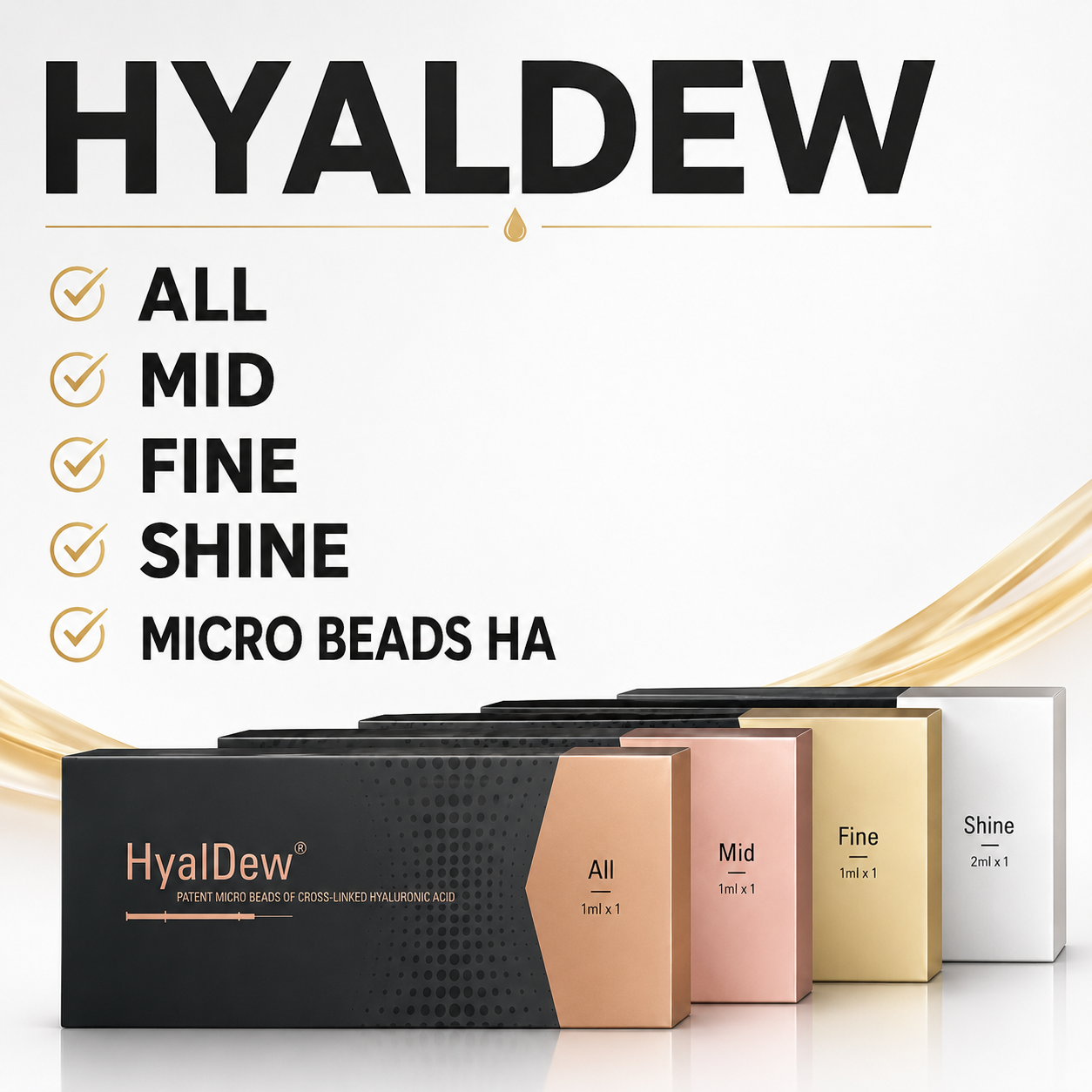 HyalDew (All, Mid, Fine with Lidocaine)