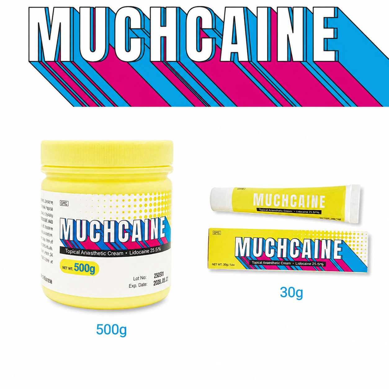 Muchcaine Cream 10.56% (30g/500g)