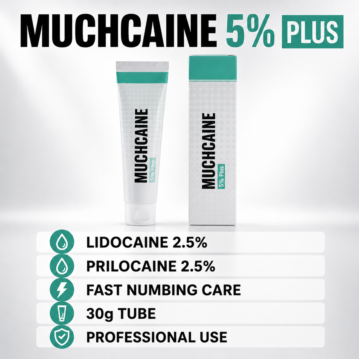 Muchcaine 5% Plus Cream ( 100g/500g)