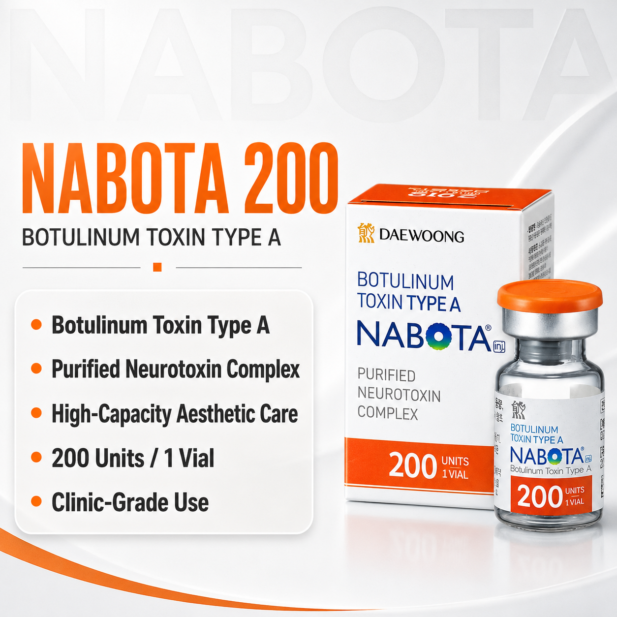 NABOTA 200U I Botox, Anti-wrinkle, Joymedix