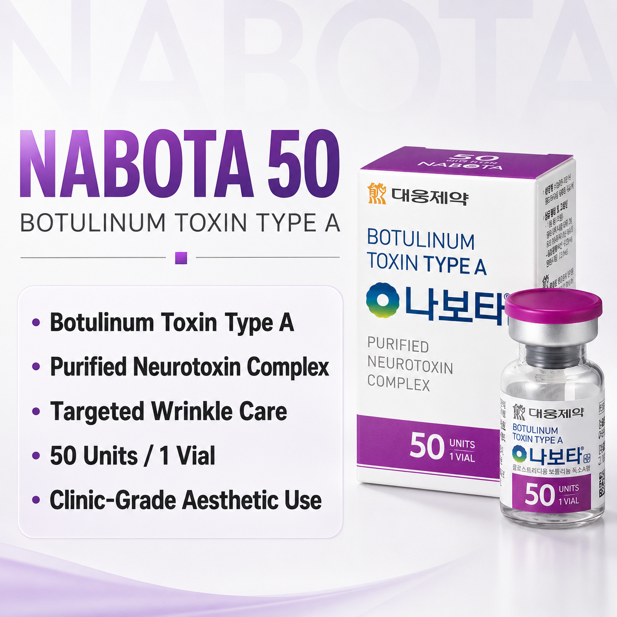 NABOTA 50U I Botox, Anti-wrinkle, Joymedix