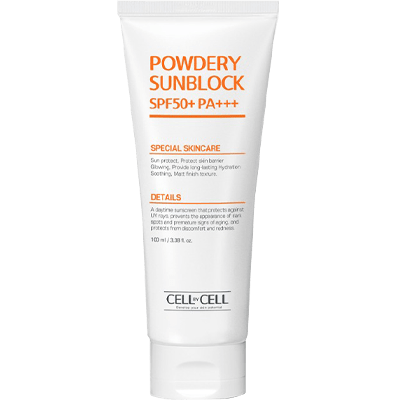 Cell By Cell POWDERY SUN BLOCK CREAM SPF50+ PA+++ (100ml)