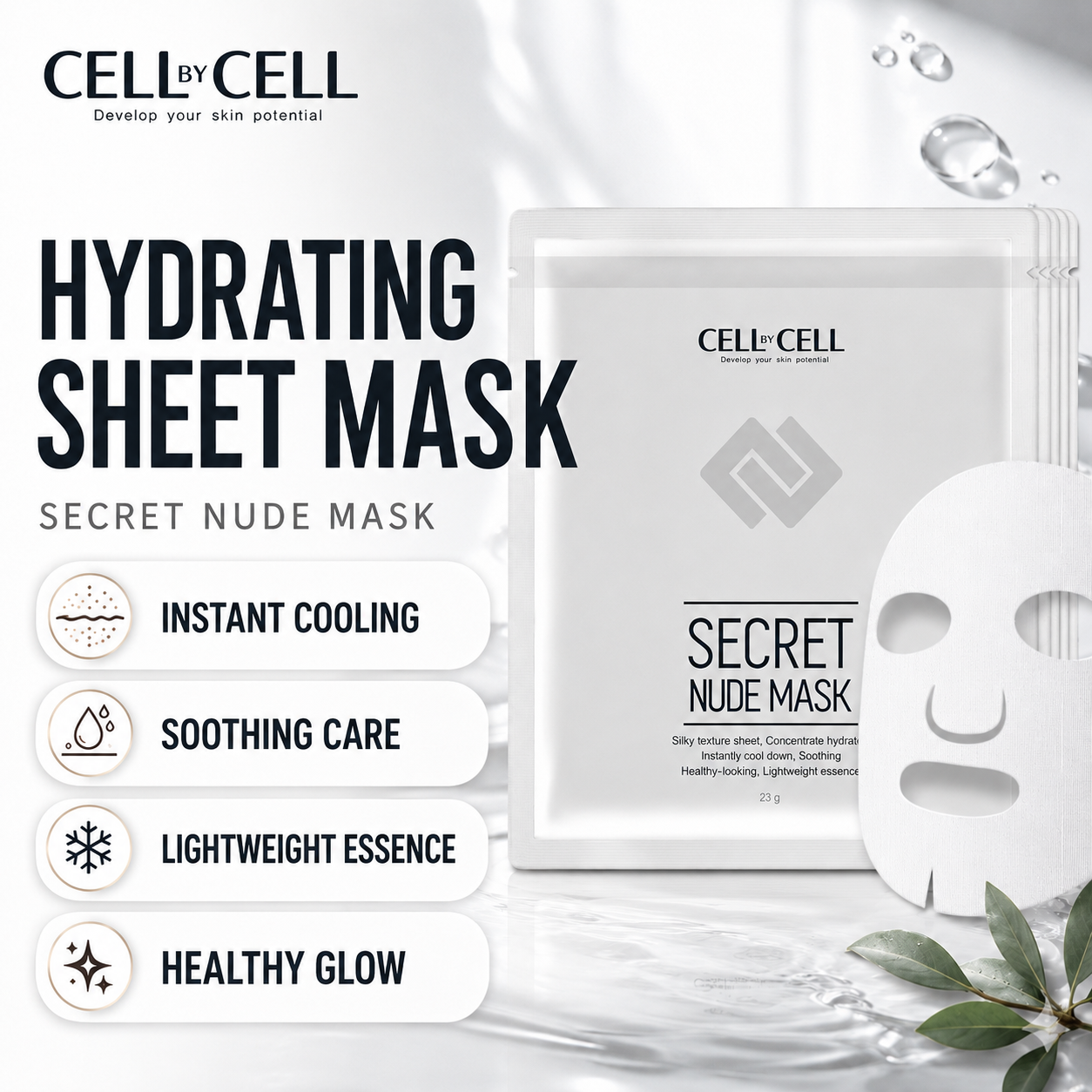 Cell By Cell SECRET NUDE MASK (23g*5EA)